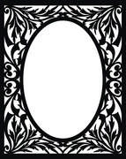 Овальная рамка - чертеж для выпиливания лобзиком